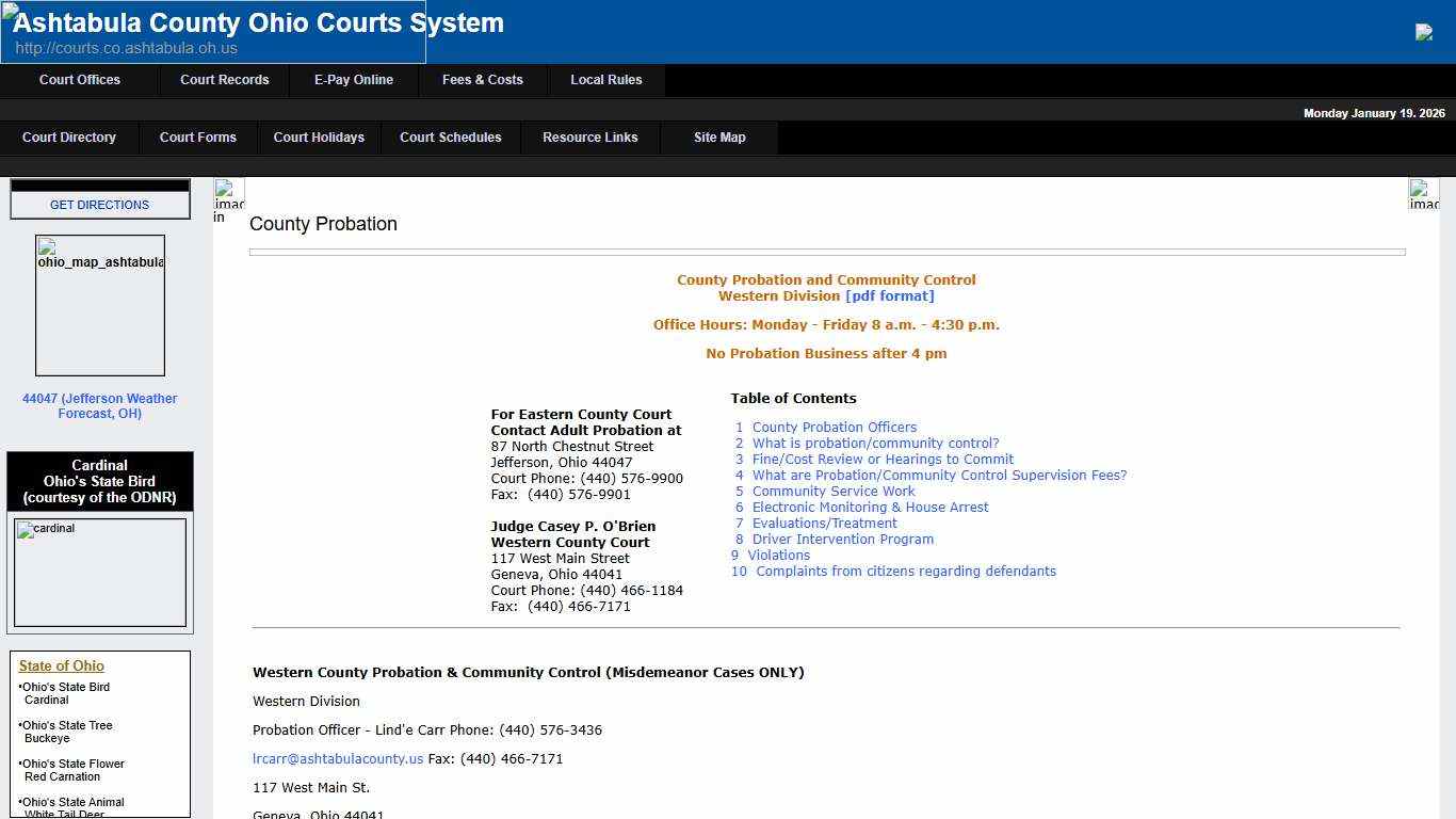 County Probation - Ashtabula County Courts System